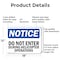 Signmission Do Not Enter During Helicopter Operations OSHA Notice Sign, Aluminum, 18in W x 12in L, 2PK OS-2PACK-NS-A-1218-L-11182 - alternate 3
